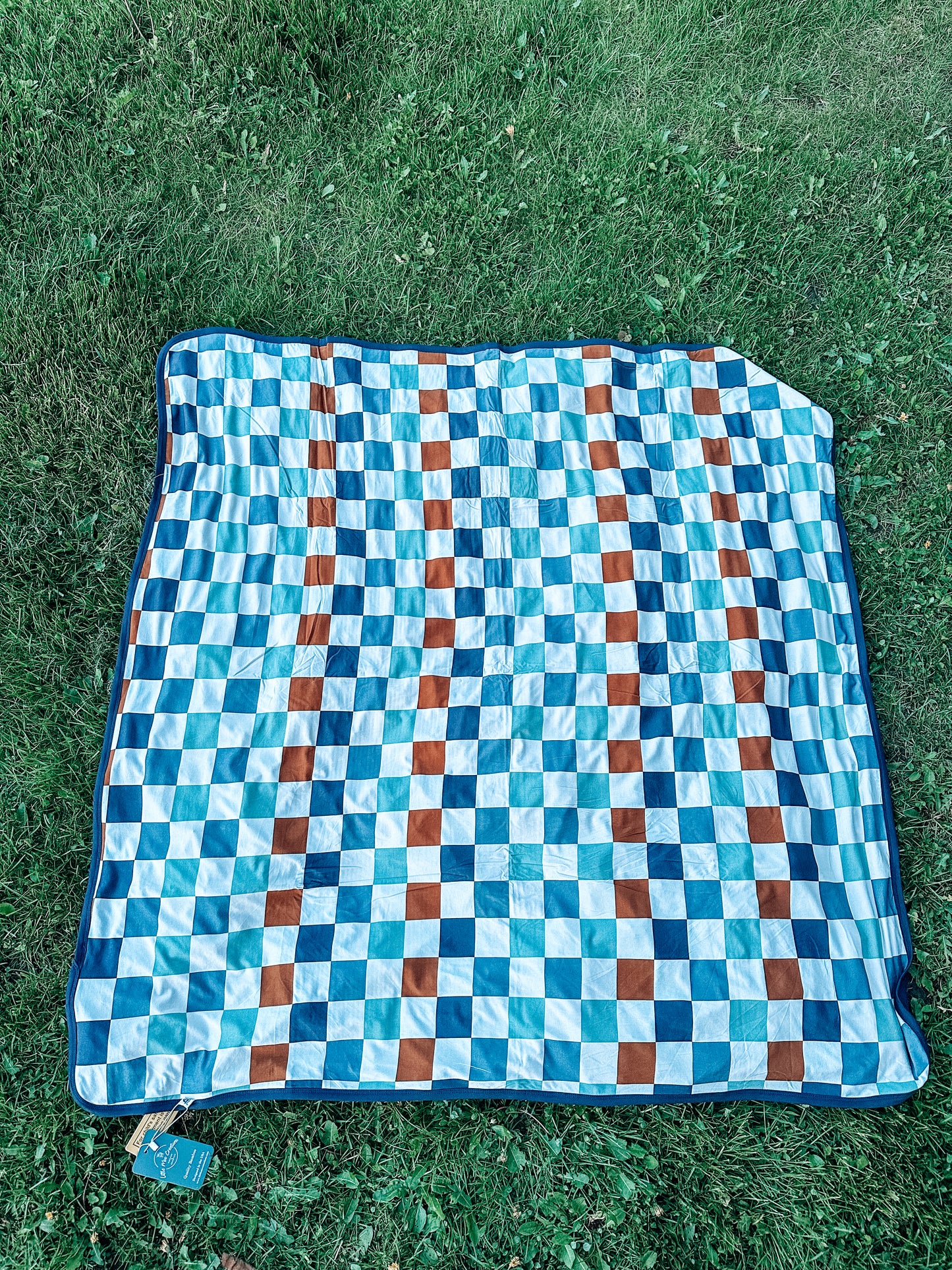 Midnight checkered blanket