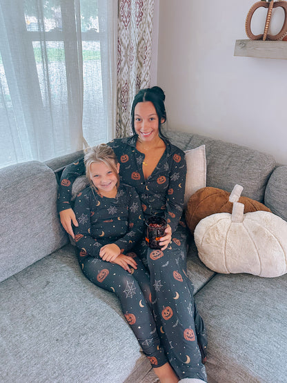 Midnight pumpkin patch matching women's set
