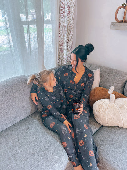 Midnight pumpkin patch matching women's set